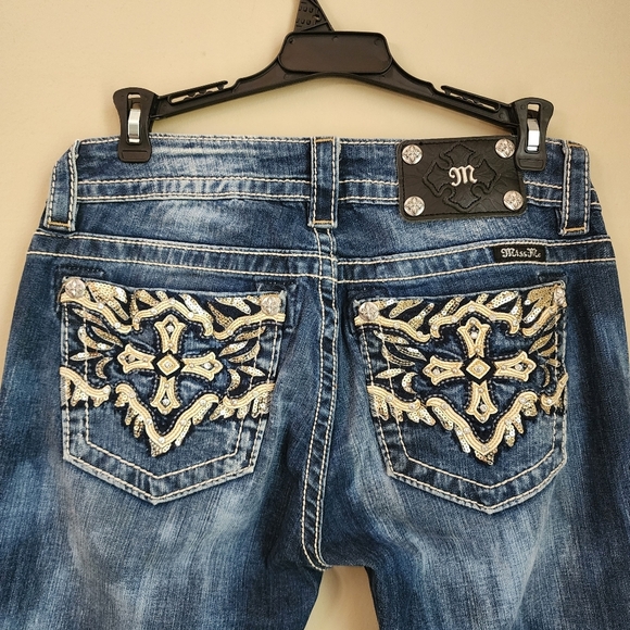 Miss Me Denim Women's Jeans Size 28 Signature Rise Boot Distressing - Picture 5 of 13